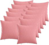 vidaXL - Kussensloop - 12 st - HEERLEN - Roze - 40 x 40 cm - Stof