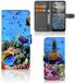 B2Ctelecom Book Case for Nokia 2.4 with Card Slots - Fish Design