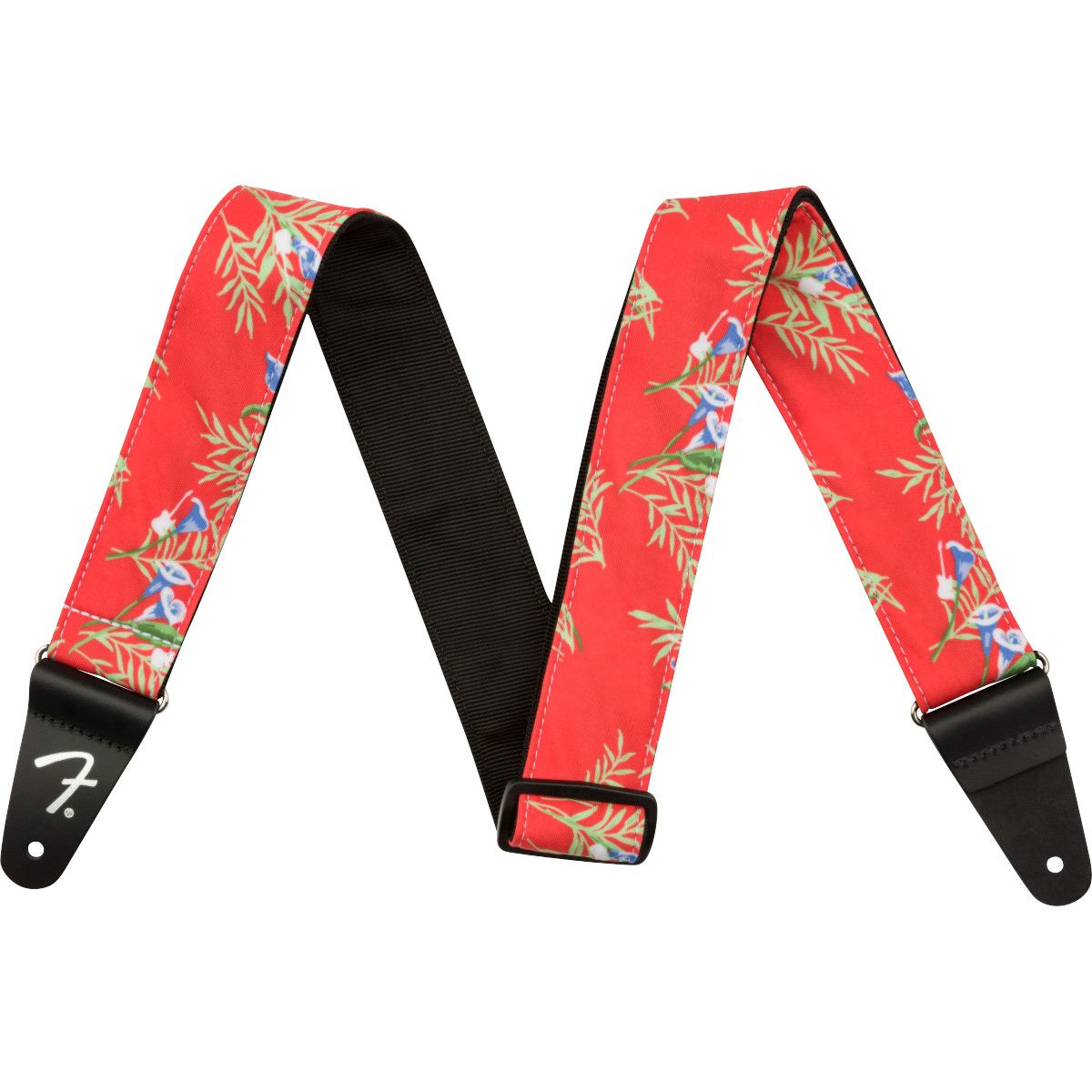 Fender Hawaiian Strap Red Floral Gitaarband