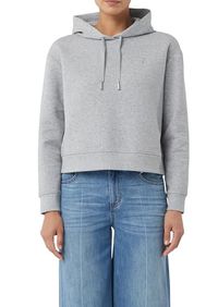 Comma Sweatshirt met capuchon steengrijs 44