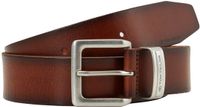 Tom Tailor TTJACOB leren riem met vierkante gesp - Maat 100 - light brown