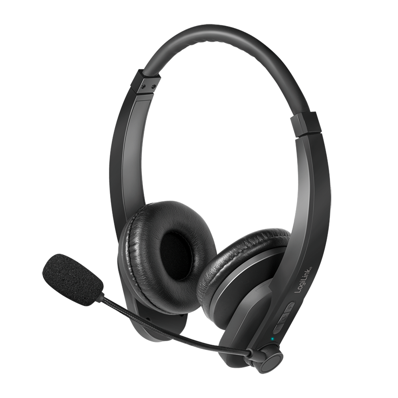 LogiLink BT0060 - Hoofdtelefoon - Draadloos - Bluetooth 5.0 - Zwart
