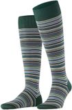 FALKE Microblock fijn elegant heldere kleuren katoen kniekousen heren groen - maat 41-42