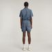 G-Star Easy Short Jumpsuit Wmn Dames Jumpsuits Katoen Faded Blue Mist