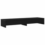 vidaXL - Monitorstandaard met lades, zwart eiken, 100 x 27 x 15 cm