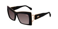 Cazal Lunettes de soleil unisexe noir géométrique gris 55mm