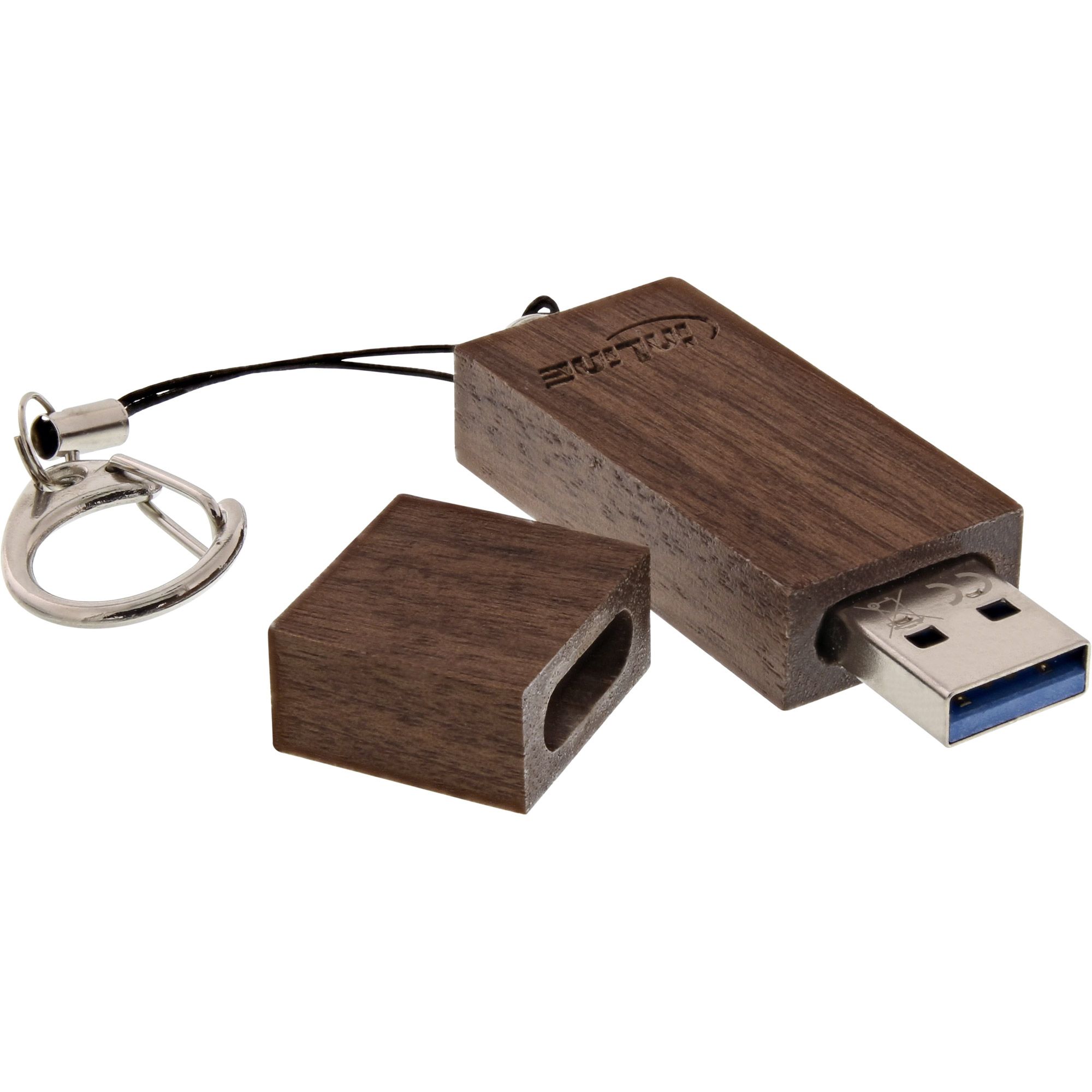 Inline 35064W USB-stick - 64 GB - Hout - Bruin