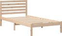 vidaXL Bedframe met hoofdeinde, bruin, 90 x 190 cm, massief grenenhout