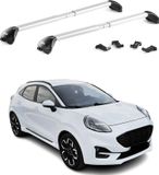 Aurilis OMAC Dakdragers voor Ford Puma 2019-2026, TÜV-gecertificeerd, afsluitbaar (4 diefstalbeveiligingen), maximale belasting 100 kg, duurzame bevestiging, zilver