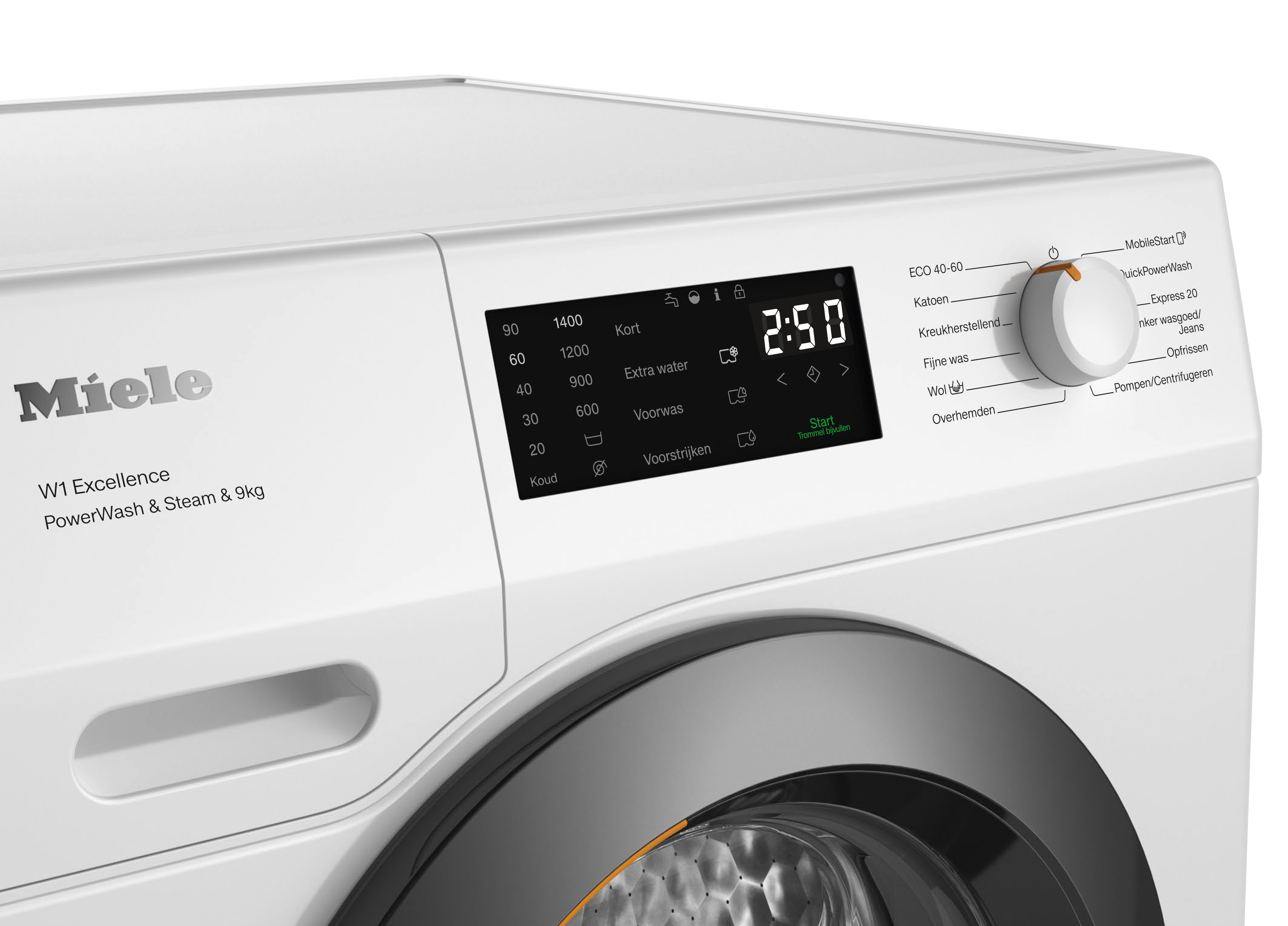 Miele WED395 WPS Wasmachine - 9 kg - 1400 RPM - Wit