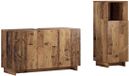 vidaXL Badkamerkast set 2 st Oud hout Bewerkt hout