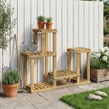 vidaXL Plantenstandaard Wit 90 x 25 x 73 cm Massief Acacia Hout