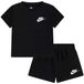 Nike Kids Club Lbr Knit Short Set Black / White Unisex 2-3 Years
