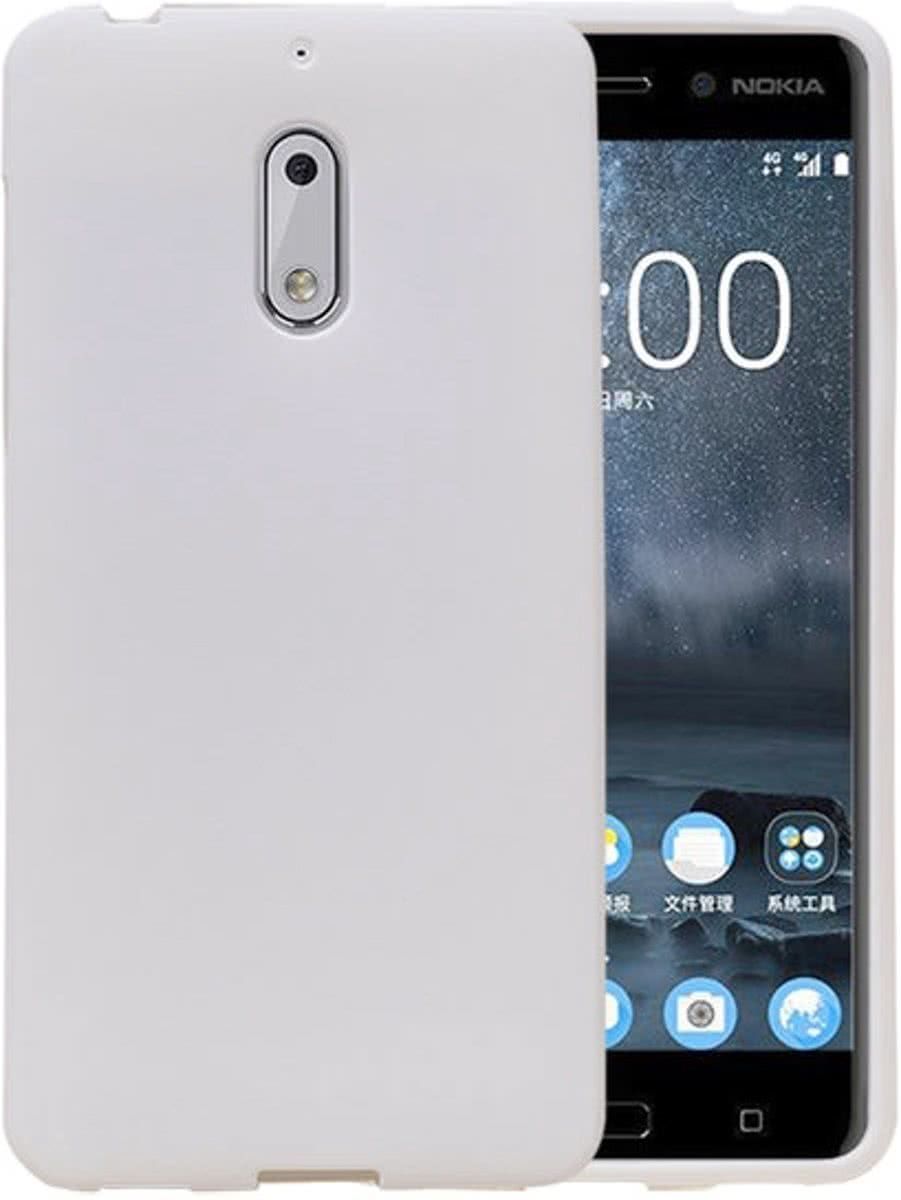 Best Cases .nl Wit Zand TPU back case cover hoesje voor Nokia 6