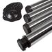 SOTECH 4-delige set tafelpoten, gepolijst chroom, rond, Ø 60 mm, 870 mm hoogte, verstelbaar