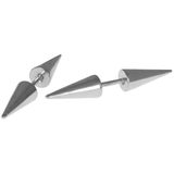 Mendes Titanium Stud oorbellen Spikes Zilver