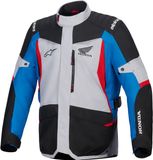 Alpinestars Honda ST-1 waterdichte motorfiets textieljas - Zwart/grijs/blauw - Maat S