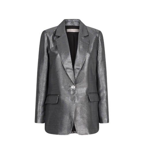 Esqualo Rechtvallende Blazer Zilver