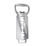 RVS Flesopener - 'Razor blade Klein' (Zilver)
