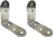 Sans marque Supports d'angle Métal - Fixation d'angle - Renforcer les meubles - Acier résistant à la rouille - 40x40x16mm 20 Pièces - Chrome