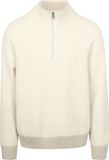 BOSS Kobear Half Zip Trui Wool Blend Ecru - Maat L - Heren - Quarter zip