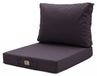 Coussin de jardin, housse amovible, 60 x 60 cm, coussin de remplacement pour fauteuil, banc de jardin et chaise, imperméable et confortable, gris anthracite