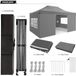 Corenia Easy Up Tent Partytent – Paviljoen – Feesttent – Tuintent – Pop-up – 3,05x4,57 m – Verstelbare Hoogte – Aluminium Frame