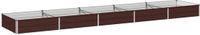 vidaXL Jardinière surélevée marron 400 x 80 x 24 cm acier