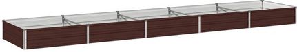 vidaXL Jardinière surélevée marron 400 x 80 x 24 cm acier