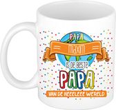 Bellatio Decorations Naam mok papa Maxim - wit - de beste - keramiek - 300 ml - Vaderdag - cadeau