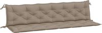 vidaXL Tuinbankkussens 2 stuks 200x50x7 cm Oxford stof taupe