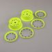 LOSI LOS45024 1/5 Front/Rear Wheel And Beadlock Set 24mm Hex Yellow (2)