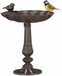 Relaxdays Vogelbad - Gietijzer - Waterschaal - Vogeldrinkschaal - Drinkbak - Vogel - Bruin