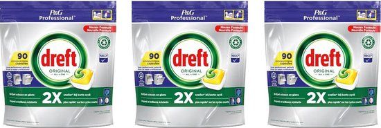 Dreft Aanbieding: Dreft Professional All-in-One vaatwastabletten Lemon (270 stuks)