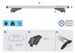 Menabo Blade L | Porte-bagages de toit pour Peugeot - Rifter 2018+ - Aluminium - Longueur 127 cm - Capacité de charge 75 kg - Jeu de 2