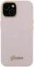 Guess - Silicone Script Metal Logo & Frame Case for iPhone 15 Pro - Pink