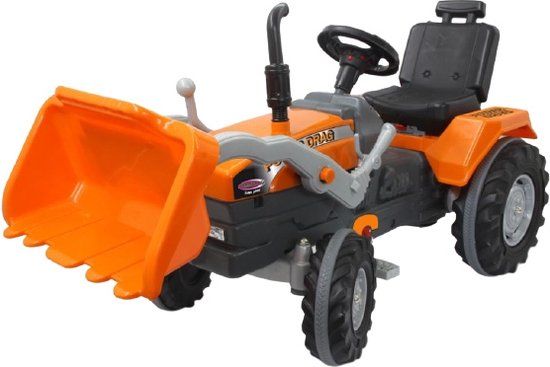 Jamara Traptractor Power Drag met voorlader 126 x 54 cm zwart/oranje