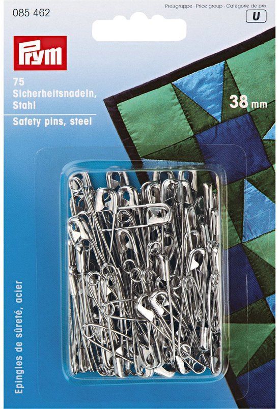 Prym Veiligheidsspelden staal 38 mm zilverkleurig 085462