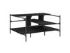 Maison Exclusive - Table basse, noir, 100x100x48,5 cm, panneau de particules