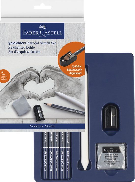 Faber-Castell Goldfaber Charcoal-teken set, 8-delig