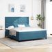 Maison Exclusive - Lit boxspring avec tête de lit bleu foncé 180 x 200 cm, velours