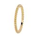 Lucardi Dames Ring goldplated met bolletjes - Ring - Cadeau - Echt Zilver - Goudkleurig