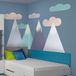 Ambiance Sticker RIKKAMuurstickers voor kinderen - Babykamerdecoratie - Gigantische muursticker voor kinderen, Scandinavische bergen - 80x120cm