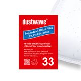 Sparpack Dustwave® 10 stofzuigerzakken geschikt voor First Line BVC 236 - Made in Germany - incl. microfilter