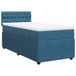 vidaXL Boxspring met matras fluweel blauw 200x200 cm