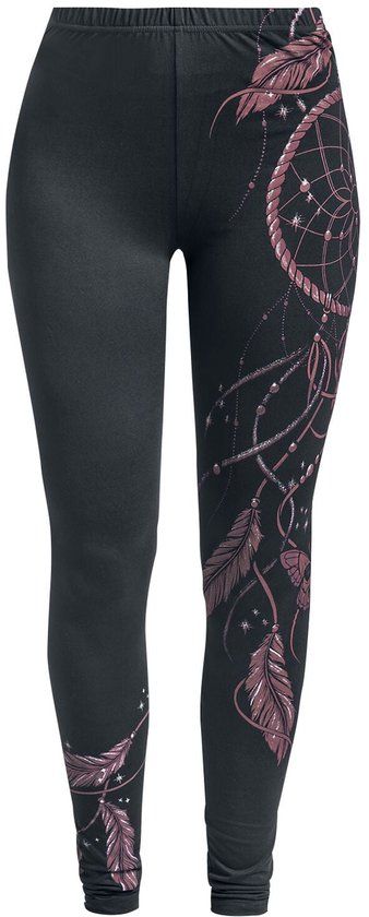Full Volume by EMP Full Volume Zwarte legging met dromenvanger print - Dames - L