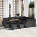 Maison Exclusive - Salon de jardin, 13 pièces, en résine tressée noire