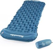 Unyqoos® Matelas de couchage léger matelas de couchage simple Coussin d'air gonflable pour la randonnée, le sac à dos, le camping, l'extérieur (bleu)
