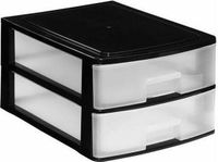 GREAT PLASTIC Plastic Set 2 Laden Stylo 355X265X180 mm Zwart