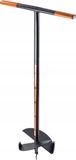 KADAX Handboor, grondboor van metaal, grondboor met dwarsgreep, spiraalboor voor tuin, paalboor, plantenboor, bloembollenboor, paalboor (250 mm)